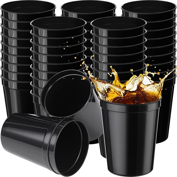 Yungyan 100 Pack 16 oz Stadium Cups Reusable Plastic Cups Blank Drink Stadium by Yungyan