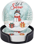 Winter Let it Snow Snowman Coasters by KiuLoam