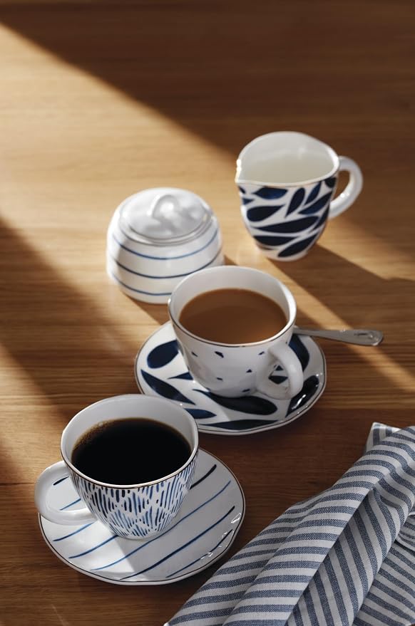 Lenox Blue Bay 4-Piece Teacup & Saucer Set - Image 4