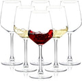 SHYRC Wine Glasses Set of 6, 12oz Clear Red/White Wine Glasses, Long Stem by SHYRC