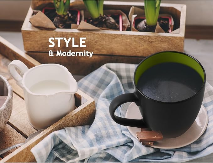 MIAMIO - Coffee Mugs Set of 6 - Le Papillon - Modern Home | Ceramic coffee mugs - Image 4