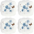 Lenox 894309 Butterfly Meadow Square 4-Piece Dinner Plates by Lenox