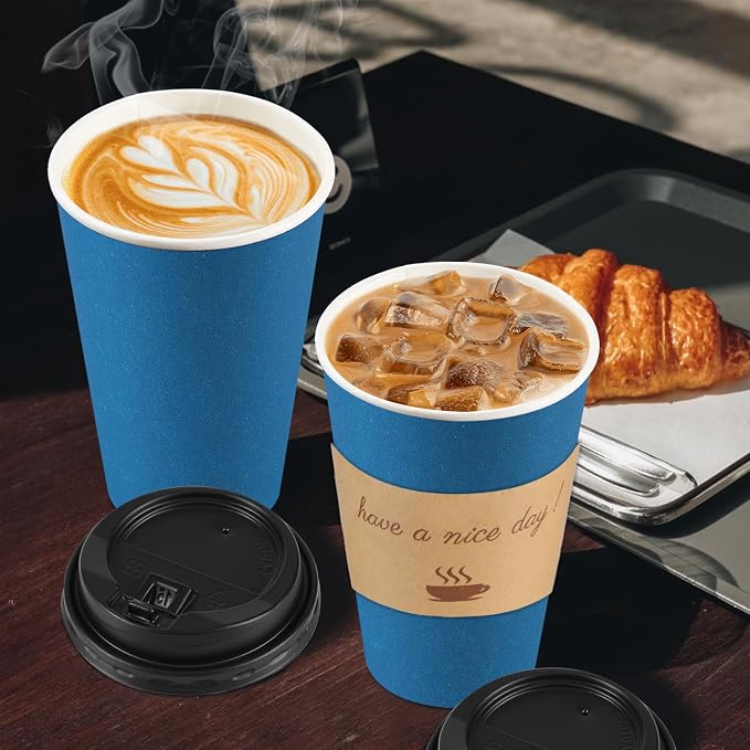 Clawsoff 500 Pack 12 oz Disposable Paper Coffee Cups - Image 4