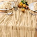 Champagne Cheesecloth Table Runner Farmhouse Sand Gauze Table Runner | by MLMC
