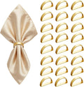 Napkin Rings Set of 12 Gold Napkin Holder Buckles | Napkin Ring Bulk by Unknown