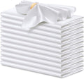 P Pothuiny 12 Pcs White Satin Napkins 17 x 17 Inch, Satin Cloth Napkins | by P+Pothuiny