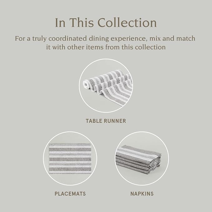 Over&Back 18x90 Woven Striped Table Runner - Image 4