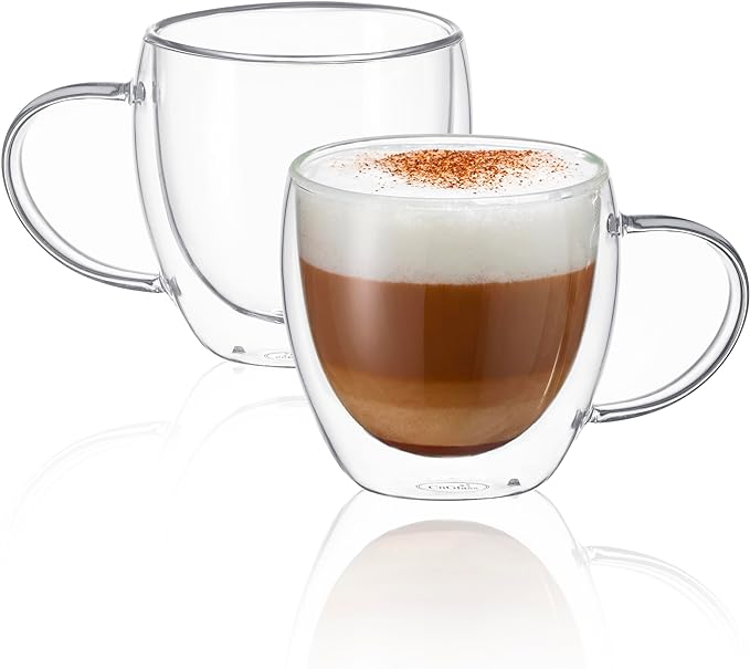 CNGLASS Double Wall Glass Coffee Mugs by CNGLASS
