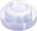 FLOWERCAT 60PCS Clear Plastic Plates by FLOWERCAT