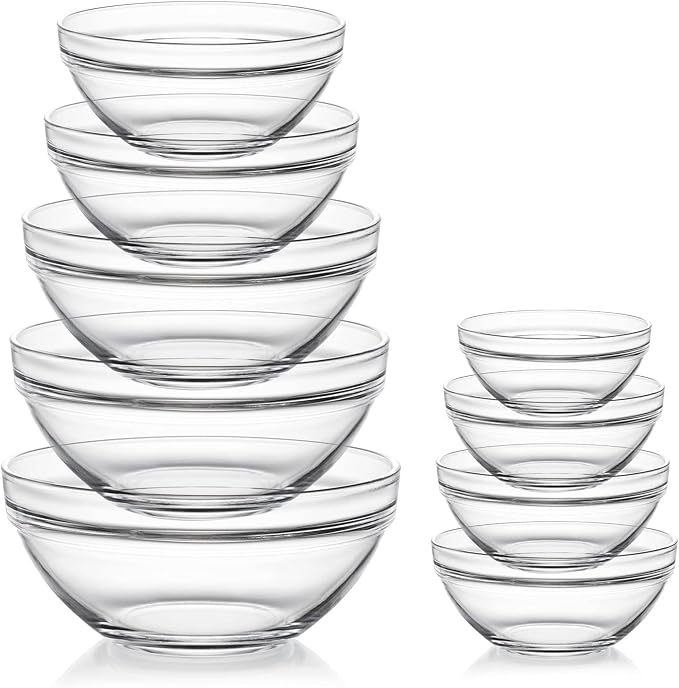 Sweejar Glass Mixing Bowls Set, Nesting Bowls by Sweejarco1949