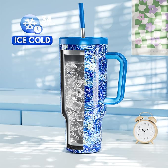 Meoky Tumbler with Handle and Straw - Image 2
