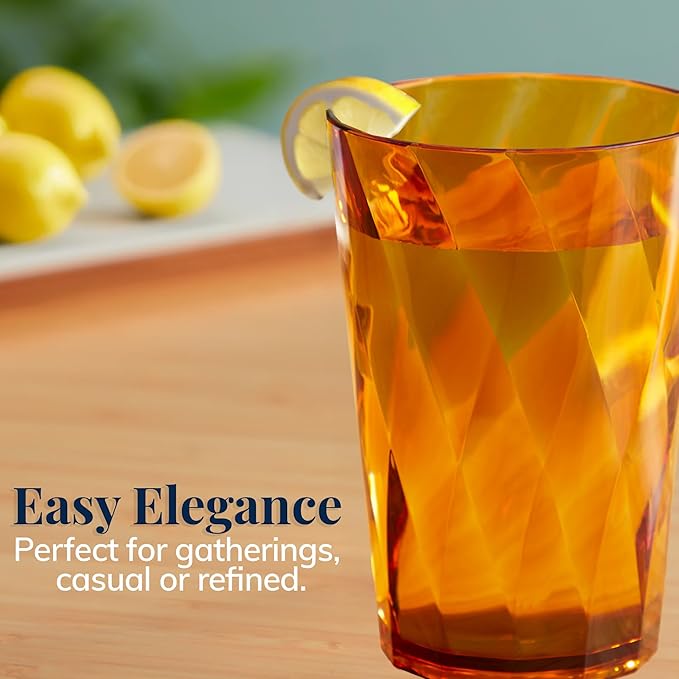 US Acrylic Optix Mini Plastic Reusable Drinking Glasses 8oz Juice Cups in Jewel - Image 5