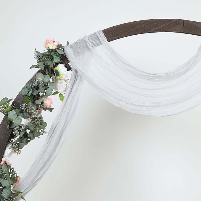 Efavormart 20ft Silver Gauze Cheesecloth Wedding Arch Drapery Fabric, Extra - Image 9