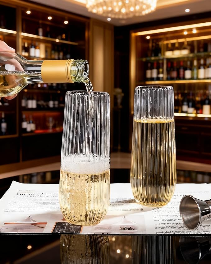 Ciaell 48 Pack Plastic Champagne Flutes - Image 3