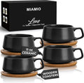MIAMIO - Cappuccino Cup Set of 4, Wide - Luxe | Ceramic cappuccino cups and by MIAMIO