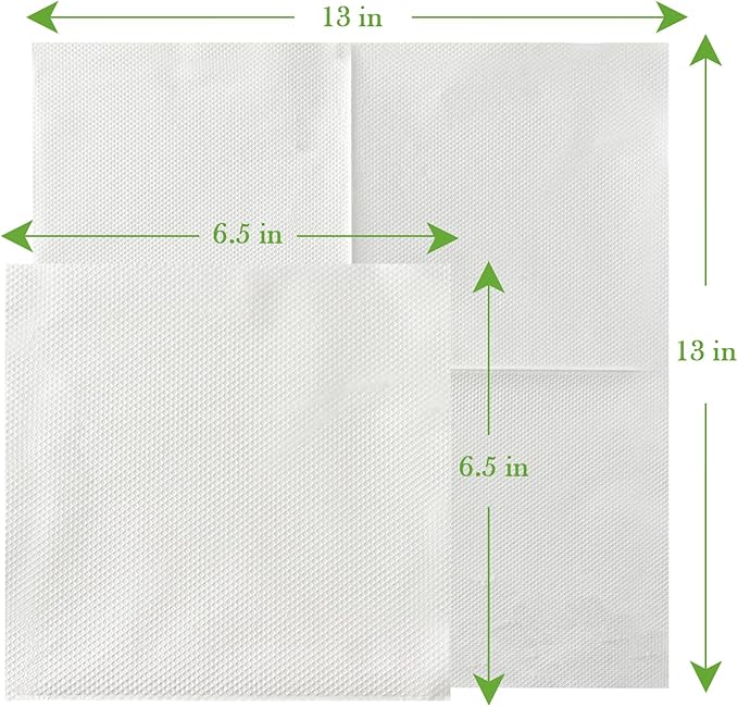 ECOLipak Lunch Napkins Bulk, 1000 Count Everyday Paper Napkins, 6.5×6.5 Inch Folded, 2-Ply Soft And Absorbent for Dinner, Gathering, Bar, Restaurants(13×13 Inch Unfolded)