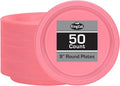 Pink Solid Color Premium Heavy Weight Plastic 50 Count by HannaKSignature