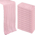 12 Pack Pink Table Runner Cheesecloth 10Ft Gauze Cheese Cloth Table Runner by Heneger