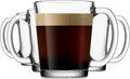Godinger Coffee Mugs, Italian Made Glass Coffee Mug, Hot Beverage Tea Cups by Godinger