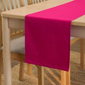Encasa XO Table Runner, Cotton Canvas Dining Runner 13"x104" | Hot Pink by EncasaXO