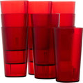 Restaurant Grade, BPA-Free 12oz Red Plastic Cups 12pk. Super Durable, Break by FoodRestaurantSupplies