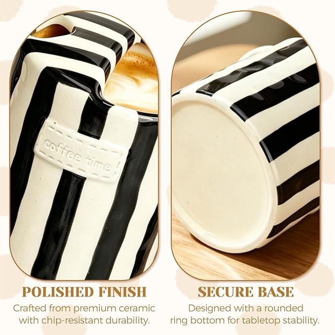 Ceramic Coffee Mug Novelty Ceramic Travel Mug Cute Espresso Cups To Go - Image 5