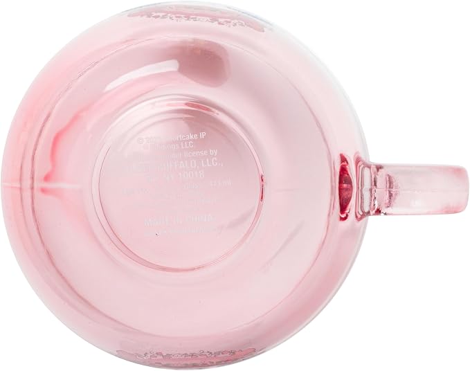 Silver Buffalo Strawberry Shortcake Glitter Wide, Glass Coffee Mug, 16oz | 0.47 - Image 4
