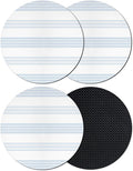Horizontal Striped Coasters Set of 4, Absorbent Coasters by Unknown