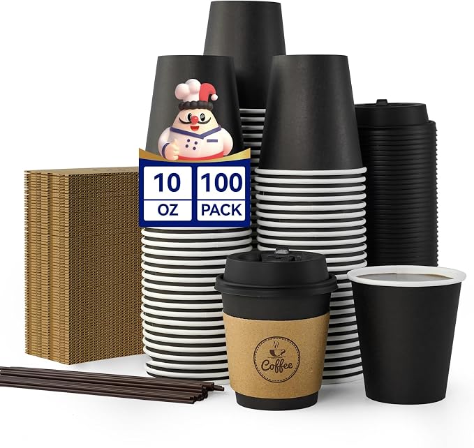 JOLLY CHEF 100 Count 10 oz Coffee Cups by JOLLYCHEF