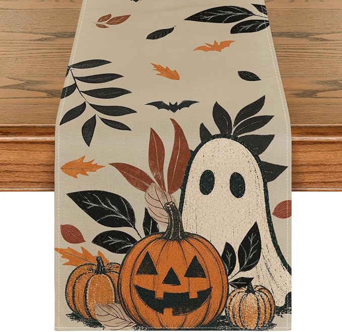 Artoid Mode 210 GSM Halloween Table Runner 13x72 Inch Home Party Decor | Leaves by ArtoidMode
