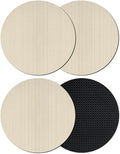 Cream Thin Lines Coasters Set of 4, Absorbent Coasters by Unknown