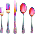 Runfly Vintage Carved Rainbow Stainless Steel 20-Piece Flatware Set | by Runfly
