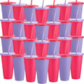 Honeydak 30 Pack Tumbler with Straw and Lid Bulk Cups by Honeydak