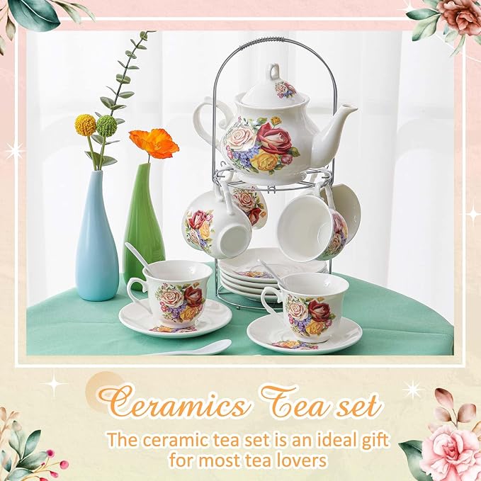 Zhehao 20 Pcs Porcelain Tea Set - Image 5