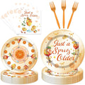 EUOYUFO 96Pcs Aperol Sprit Party Decorations Tableware Set Just A Spirity Older by EUOYUFO