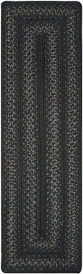 Homespice Jet Black Jute Braided Long Table Runner, Warm Primitive Decor, Rectangle 11x36 - Rich Colors, Easy to Clean, Durable and Protects Furniture