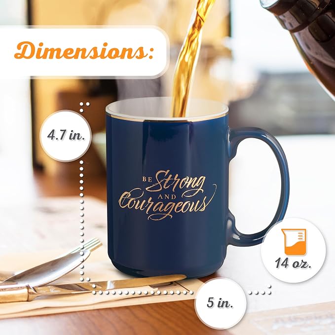 Christian Art Gifts Large Coffee & Tea Inspirational Scripture Mug - Image 2