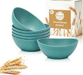 Cereal Bowls Sets of 6, Unbreakable & Stackable Wheat Straw Bowls 26oz by BUSOKIP
