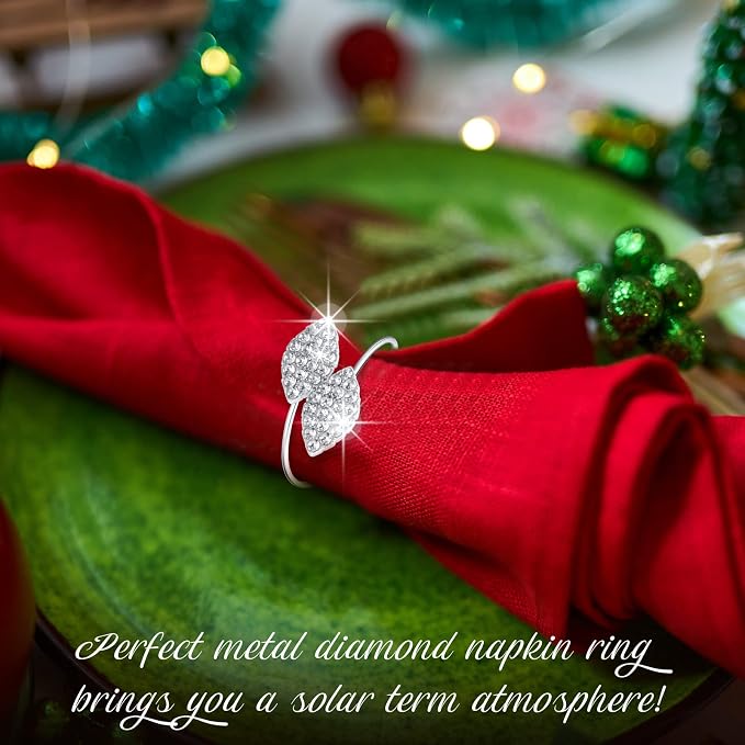 Hotop 72 Pcs Silver Napkin Rings Set - Image 4