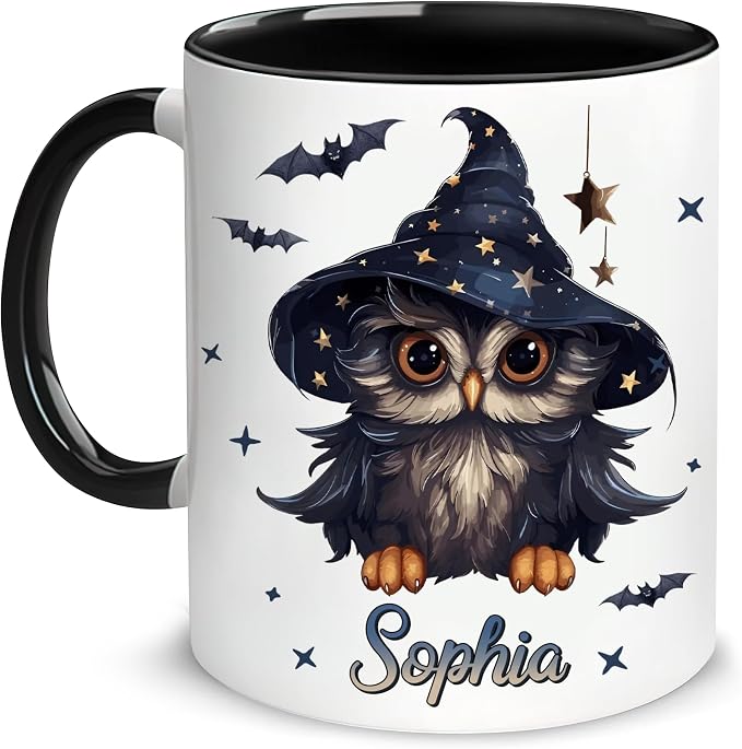 Hyturtle Personalized Halloween Owl Mug by Hyturtle