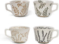 Vintage Ceramic Mug Set - 12 oz Unique Ceramic Coffee Mugs & Tea Cups by ZPGXLRZ