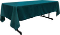 LA Linen Polyester Poplin Washable Rectangular Tablecloth, Stain and Wrinkle Resistant Table Cover 60x126, Fabric Table Cloth for Dinning, Kitchen, Party, Holiday 60 by 126-Inch, Teal Dark