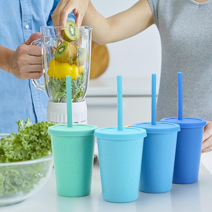 Mfacoy 4 Pack Wheat Straw Cups - Image 6