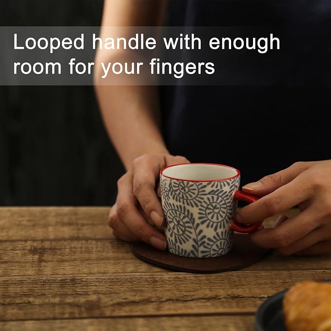 KitchenTour Porcelain Espresso Cups 4 ounce set of 4 - Image 3