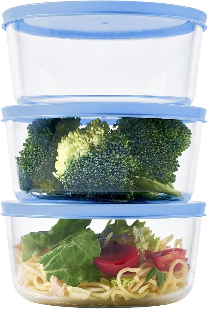 6-Piece Glass Food Storage Containers Set | 4-Cup, Leakproof | Microwave - Image 2