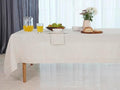 D'Moksha Homes Linen Tablecloth 60 x 120 Inch - 100% Pure Linen Light Natural Table Cloth for Rectangle Tables - Machine Washable Cloth Tablecloth for Valentines, Spring, Easter