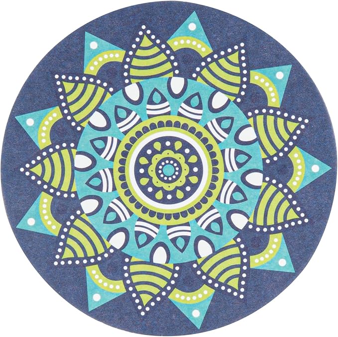 Restaurantware Super Absorbent Coasters 48 Case 4 Inch Assorted Paper Bar Coasters High-Density Pulpboard Beverage Coasters Moisture-Absorbing Durable Drink Coasters - Assorted Designs