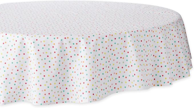 DII Polka Dot Party Print Tabletop Collection Reusable & Machine Washable by DII