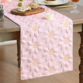Artoid Mode Pink Soft Plush Faux Fur Jacquard Embroidery Sunflower Spring Table by ArtoidMode