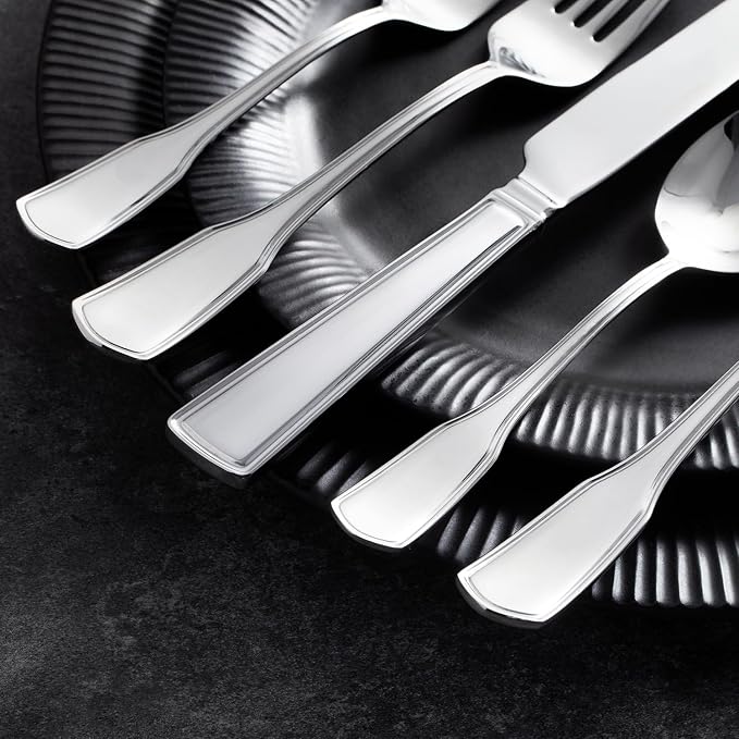 40 Piece Silverware Set for 8, 18/10 Stainless Steel | 18/10 Stainless Steel - Image 3